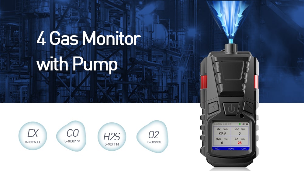Hydrogen sulfide h2s gas monitor portable - Fosensor